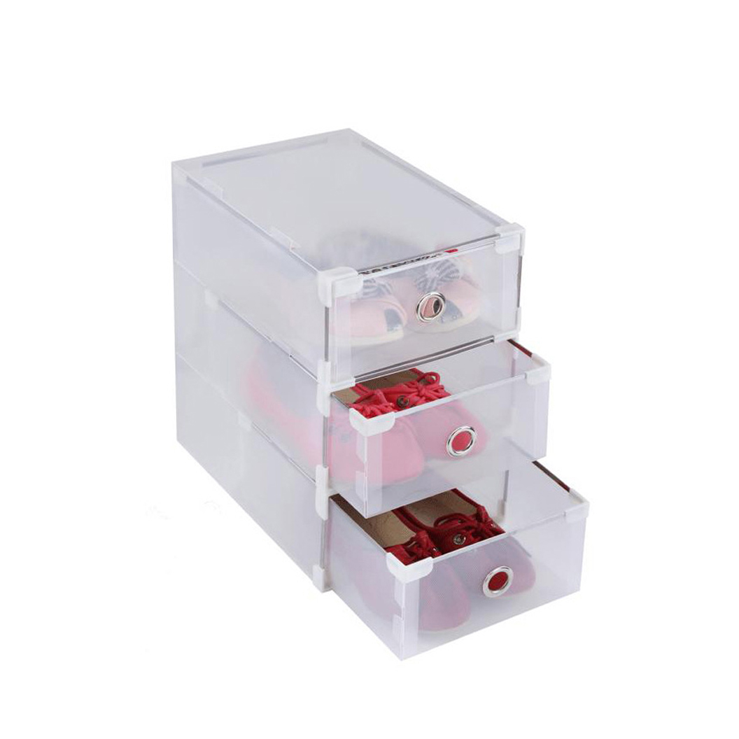 10 Set Schuhaufbewahrung Schuhbox stapelbare Transparent Sortierbox