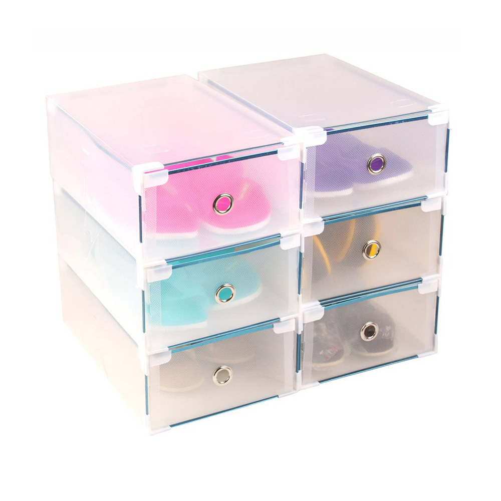 10 Set Schuhaufbewahrung Schuhbox stapelbare Transparent Sortierbox