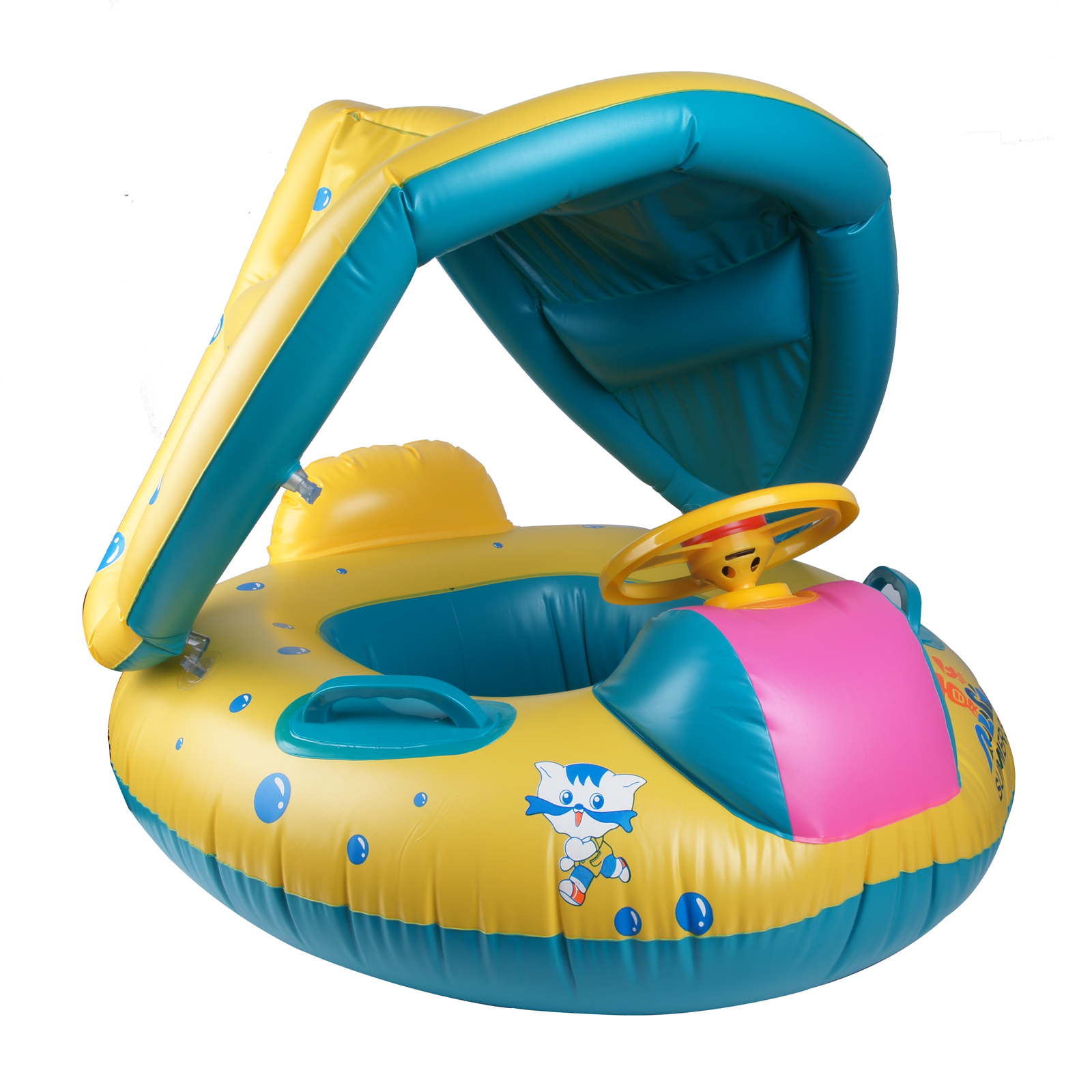 kid baby toddler adjustable inflatable sunshade float seat