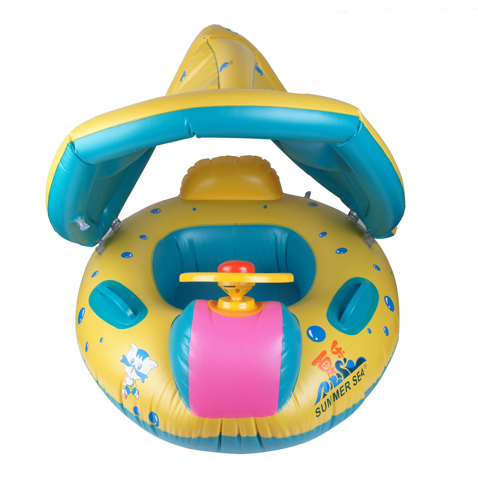 inflatable baby float boat with sunshade