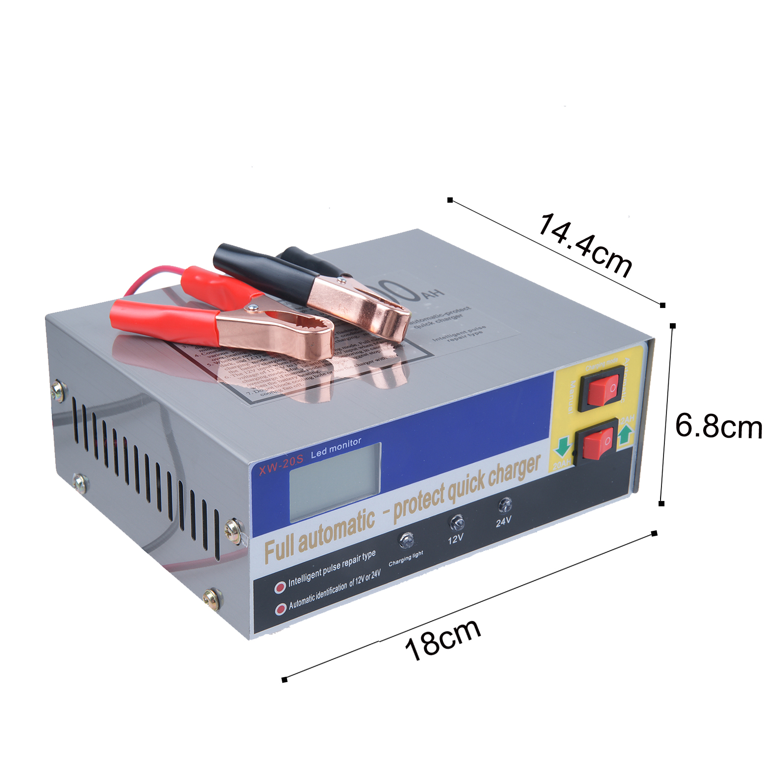 12V/24V Car Battery Charger Automatic Intelligent Pulse 